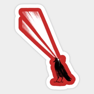 Laser Crow Sticker